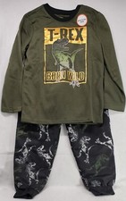 Wonder Nation "T-Rex Born Wild" Glow In The Dark Boys' Pajama Set Size 8/New
