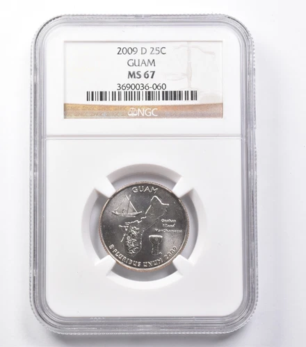 MS67 2009-D Washington State Quarter Guam NGC *5443