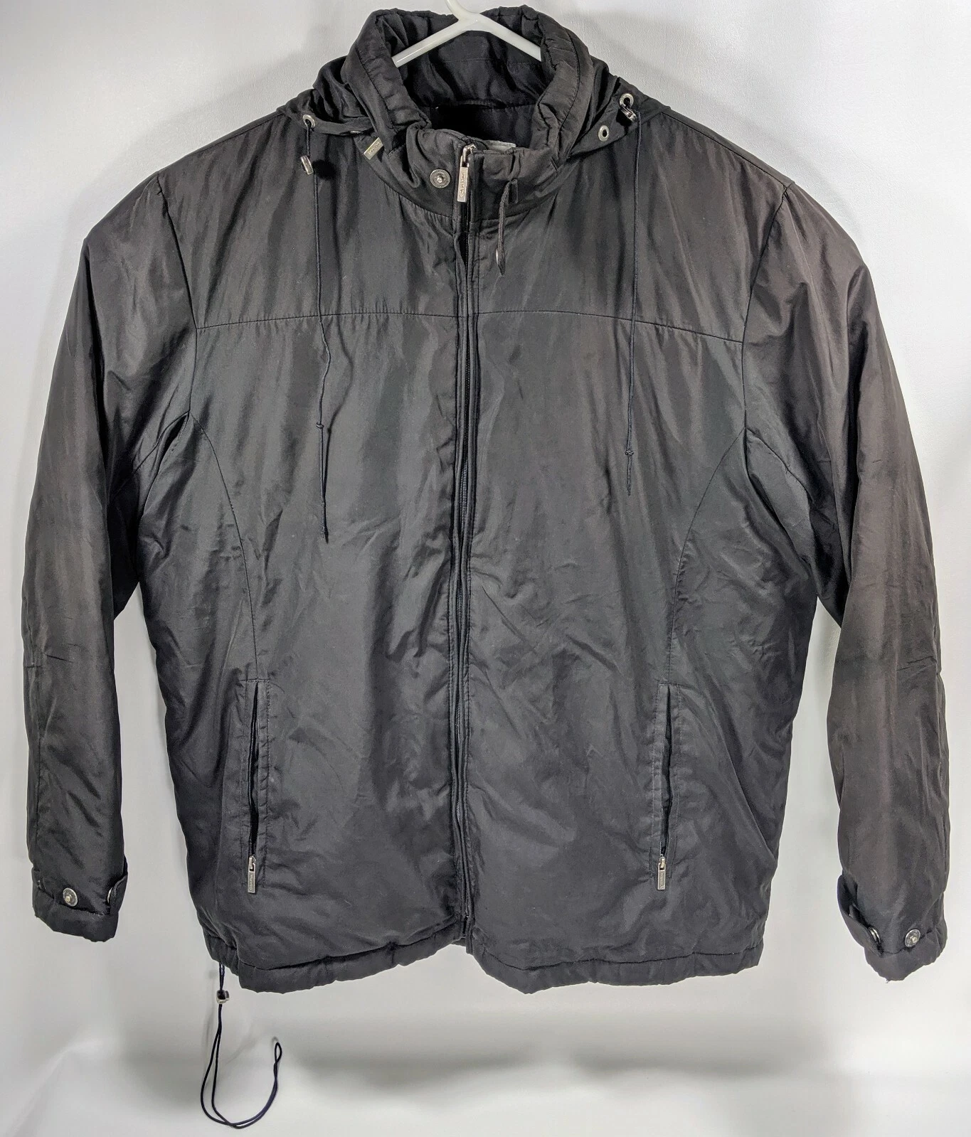 Calvin Klein Black Down Jacket Water Resistant Warm Mens Size Large