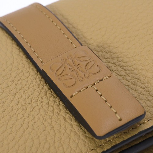 LOEWE Wallet Women Trifold Anagram Compact Size Leather C660TR2X Light Brown - Picture 9 of 10