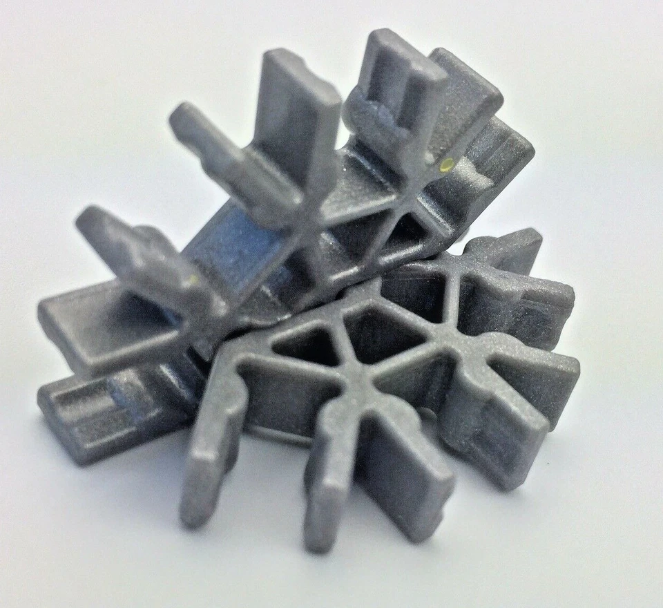 (200) K’NEX / Knex Silver Gray Metallic Connectors – 4 Position 3D Standard Part - Image 2 of 4