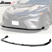 Fits 18-20 Toyota Camry SE XSE Gloss Black Front Bumper Lip Spoiler PP 3PCS