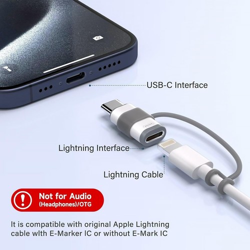 Pack de 4 adaptateurs USB-C - Charge et synchronisation de données pour iPhone série 15/16 - Photo 3 sur 8