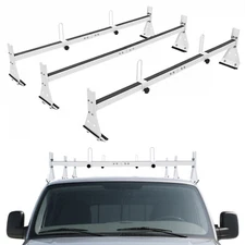 59" For Chevy Express Fullsize Van 3 bar 96-23 Ladder Roof Rack Steel Cross Bar