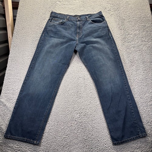 Vintage Calvin Klein Jeans Mens 38x32 Blue Medium Wash Cotton Relaxed Straight - 第 1/10 張圖片