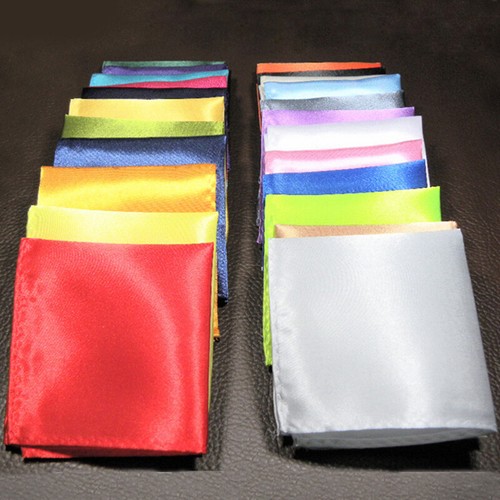 Men's Satin Pocket Square Hankie Hankerchief Wedding Party Formal Suit Acc Gifts - Picture 7 of 49