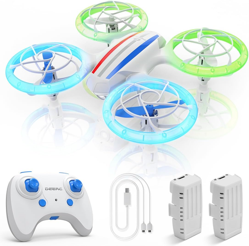 DEERC D23 Mini Drohne Für Kinder,Rc Quadrocopter Mit 2 Modulare Akkus, Coole LED