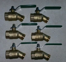 3/4 FIP NPT Female Threaded Full Port Ball Valve Lever Handle Hose Bibb 6 PACK