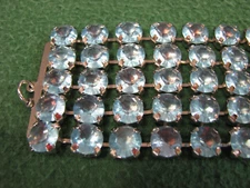 Beautiful Vintage Blue Rhinestone 26" Belt W/ 14" Chain As Shown In Photo's RARE