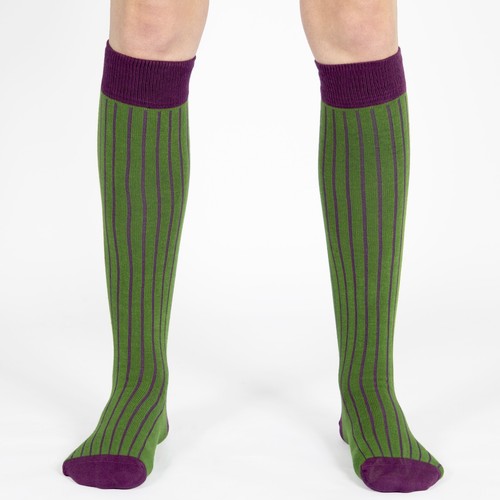 Mysocks Calzini Unisex Al Ginocchio a Costine Cotone Pettinato Punta Senza Cuciture - Foto 55 di 120
