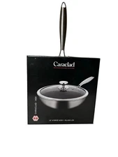 Caraclad / Hex Nonstick Stainless Steel With Aluminum Layer 12" Hybrid Wok & lid