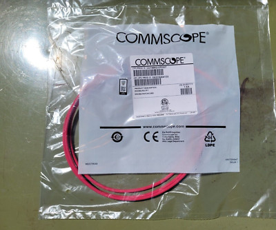 Brand New Set of 2 Commscope CO199K2-07F007 MINO6a Red 7ft Patch Cord Cable