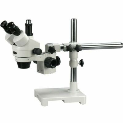 AmScope 7X-45X Boom Ständer Trinokular Zoom Stereo Mikroskop Simul-Focai