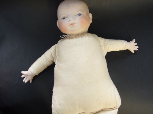 Muñeca bebé cubby antigua vintage fina bisque porcelana estampada REGALO - Imagen 8 de 12