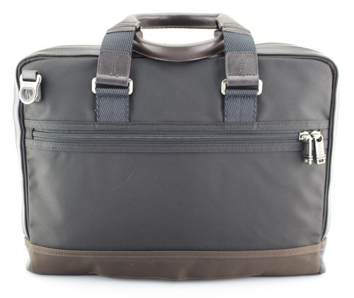 TUMI Alpha Bravo 'Andrews' Black / Brown Nylon Slim Briefcase - 222390HK2 - Picture 3 of 8