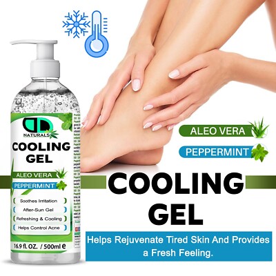 Aloe Vera & Pfefferminz kühlendes Gel - lindert Reizungen, Akne Linderung & After-Sun
