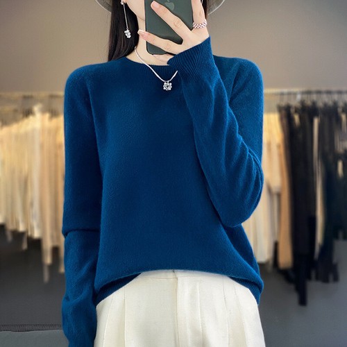 Spring Fall Winter Solid Multi Colors Seamless Soft Sweaters Womens Knitwear Sz - Picture 34 of 35