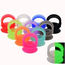 2pcs Thin Flexible Silicone Ear Gauges-Tunnels Plugs-Ear Skin-Earskin-Earlets