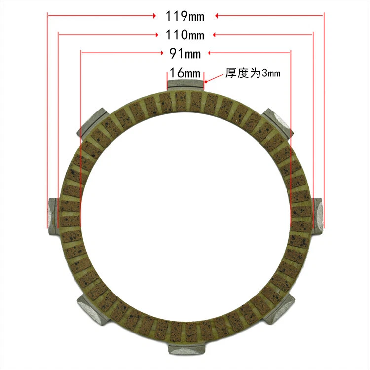 6 placas de fricción de embrague para Honda TLR200 TR200 XR200 XR200R XL185S TRX250TE EX Foto 2 de 2
