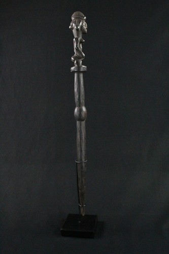 Art Africain Bâton de Commandement du Poro Senoufo Socle sur mesure - 60,5 Cms - Imagen 3 de 11