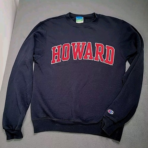 Howard University Champion Sweatshirt Blue Eco Fleece Embroidered Logo Sz XS