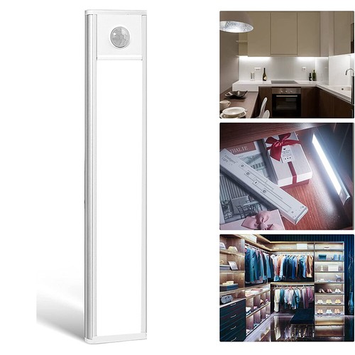LED PIR Motion Sensor Strip Light USB Rechargeable Magnetic Cabinet Closet Lamp - Picture 4 of 25