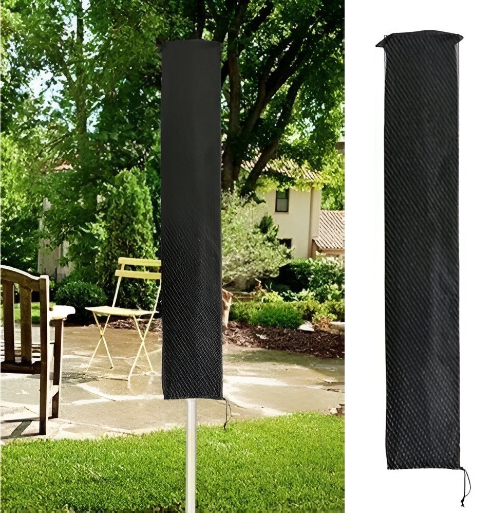 BLACK LARGE HEAVY DUTY ROTARY WASHING LINE COVER CLOTHES AIRER