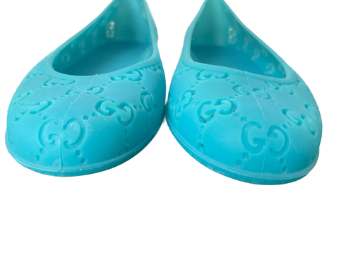 Gucci ballerine Preloved taglia 37 gomma gomma estate primavera scarpe basse - Foto 3 di 8