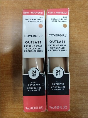 2 Pack: Covergirl Outlast Extreme Wear Concealer #817 & #856 (CC345)