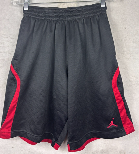 Nike Boys Air Jordan Dri-fit Shorts Jumpman Black Red Multi Sports Youth Medium