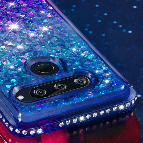 Custodia telefono per LG V40/V50 Bling scintillante diamante liquido galleggiante - Foto 12 di 24