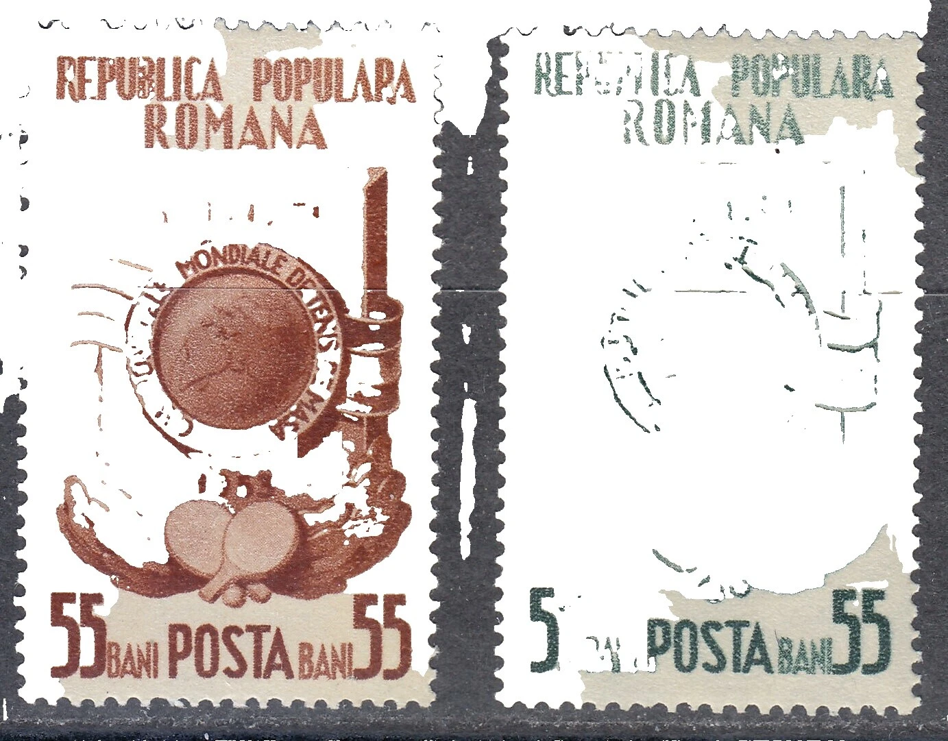 Mint Never Hinged/MNH 1951-1960 Year of Issue Romanian Stamps