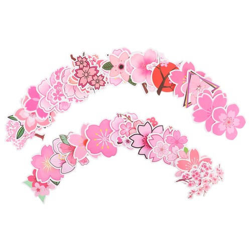 100 Pcs Adesivi Sakura Di Fiori Rosa Decalcomania Per Auto Con Ciliegio - Zdjęcie 6 z 12
