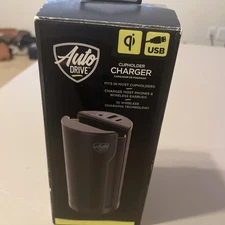 AutoDrive Cupholder Wireless Charger, Universal Compatibility