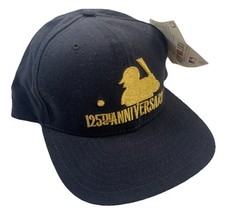 New Era 125th Anniversary MLB Baseball Snapback Hat Cap Black NWT