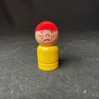 Rare Vintage 1960's Fisher Price Little People Straight Yellow Body Bully Boy