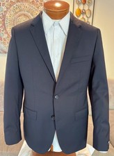 NEW Hugo Boss Mens Blue 2 Btn Dual Vent Blazer Sz 38 R