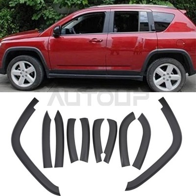 10Pcs Front & Rear Wheel Fender Flares Cover For Jeep Compass 2011-2018