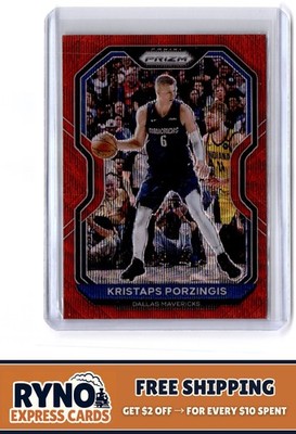 Kristaps Porzingis 2020-21 Panini Prizm #18 Ruby Wave Prizms