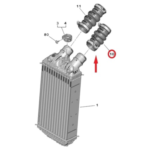 Tuyau Turboschlauch pour PEUGEOT 208 II 2008 II 1.2 Essence 1.5 HDI 9835265880 - Photo 4/4