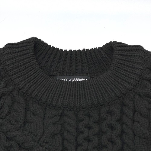 DOLCE&GABBANA Braid apparel sweater knit Black - Picture 3 of 8