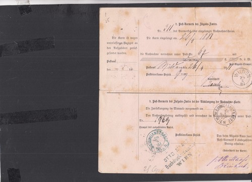 AX020/ Österreich Ganzsache Nachnahme-Karte ZUDRUCK OE-Ungarische Müller - Picture 2 of 2