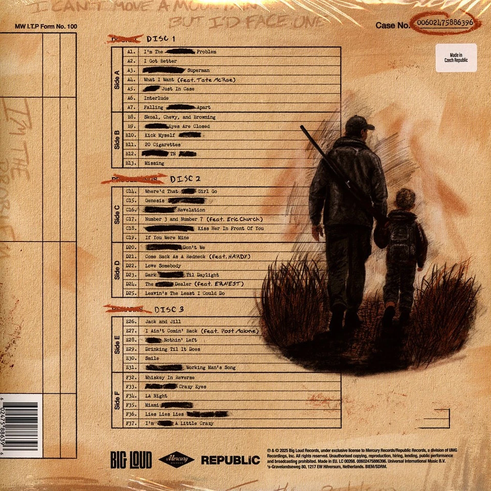 Morgan Wallen - I'm The Problem (Vinyl 3LP - 2025 - Original) - Bild 2 von 2