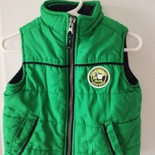 Carters Toddler 18M Green Arctic Exploration Fleece Lined Puffer Vest Spring