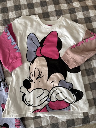 Minnie Mouse size 5 Girls Long Sleeve Sweater Tunic Set With Two Pants - Picture 2 of 5