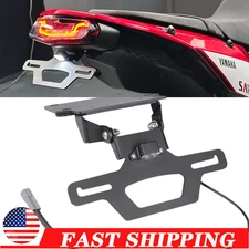 LED Foldable Fender Eliminator License Plate Holder For YAMAHA Tenere700 2019-25