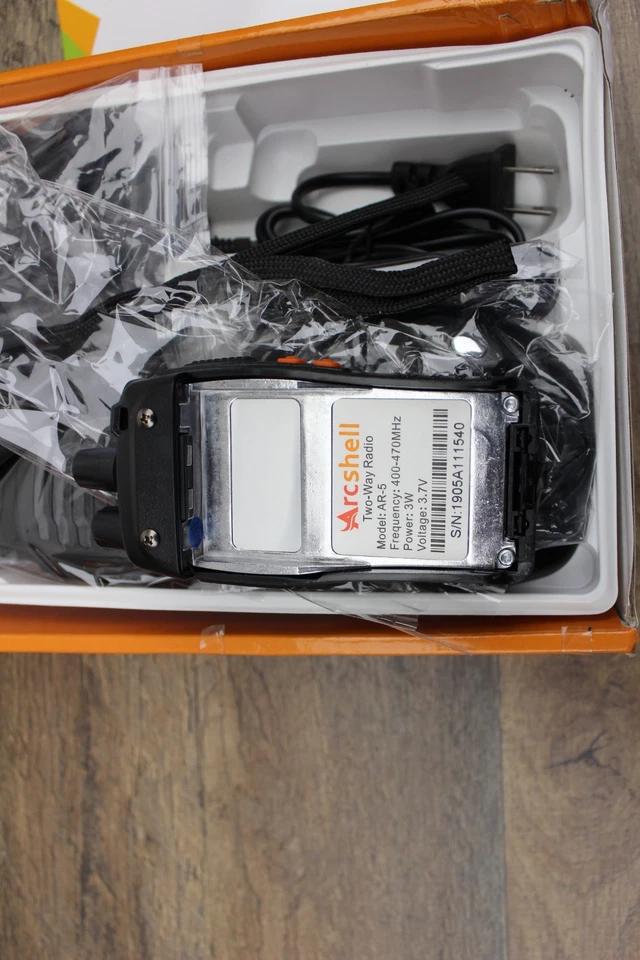 Rechargeable Long Range Two-Way Radios with Earpiece 2 Pack Arcshell AR-5 Walkie - Image 4 of 4