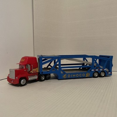 Disney Pixar Cars Launching Mack Transporter Dinoco Semi Truck 2017 Mattel