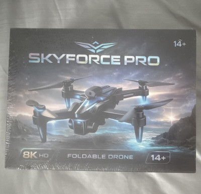 SKY FORCE PRO 8K HD Foldable Drone, 24 Min Flight, 1500m Range, App/RC