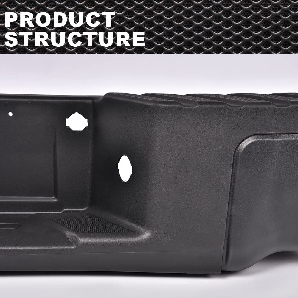 Rear Steel Bumper for 2009-2014 Ford F-150, Complete Assembly Black
